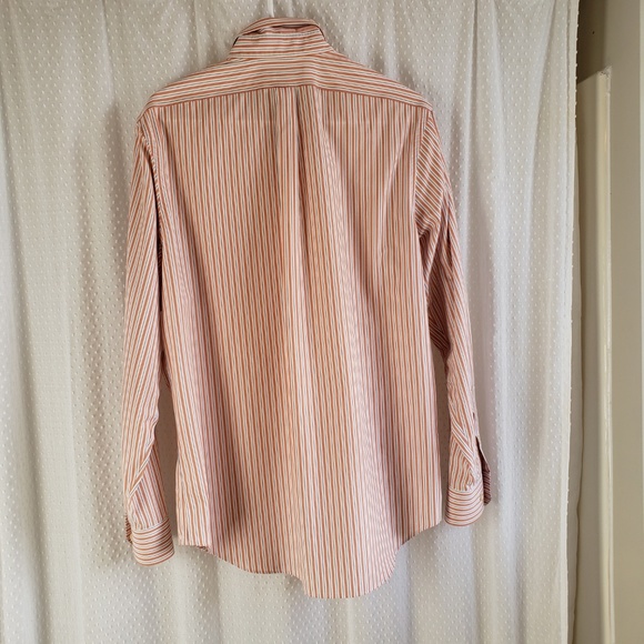 Banana Republic Orange Striped Shirt Men's Sz M - Picture 2 of 8